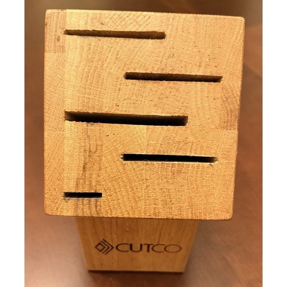 Cutco Knives Gourmet Set Oak Block, 5 Slots (Block Only)